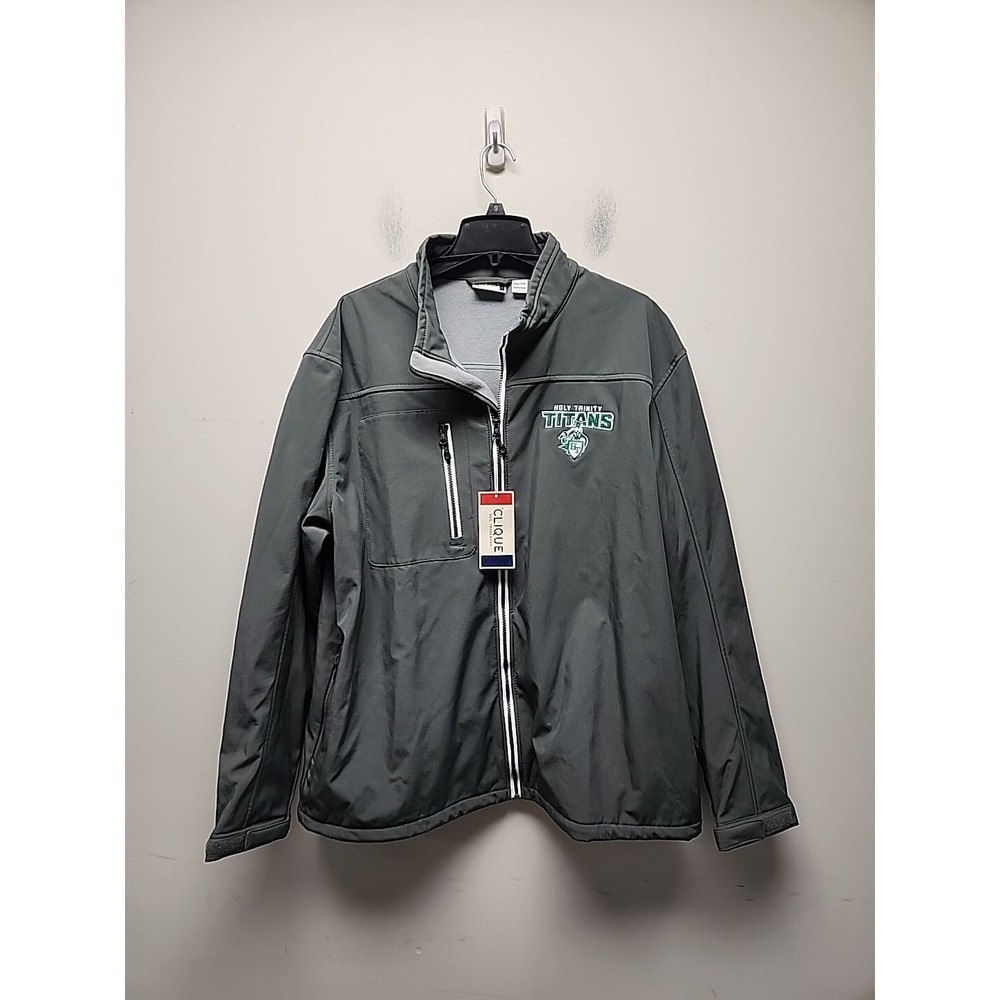 Clique Jacket Titans Adult XXL Gray Soft Shell Full Zip New